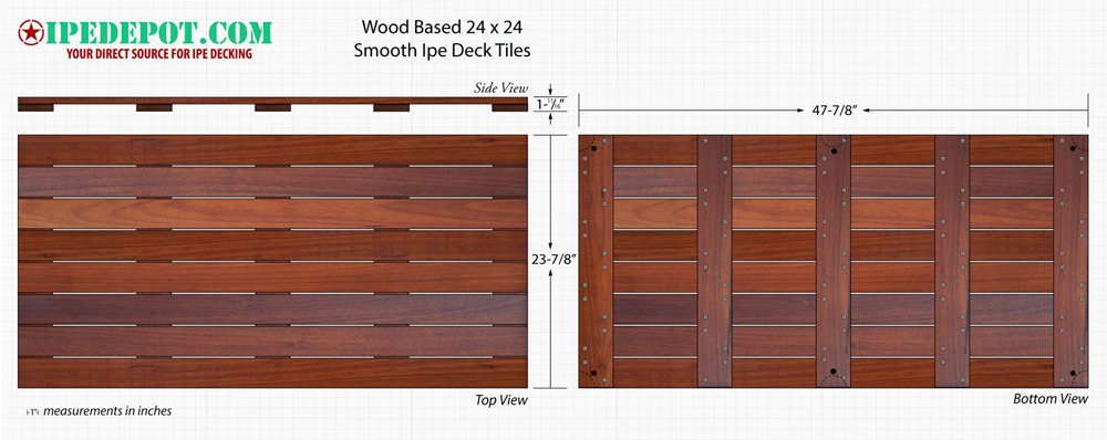 24 x 48 ipe deck tiles